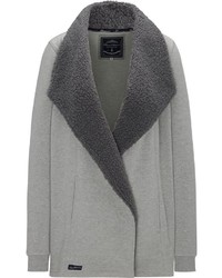 grauer Fleece-Mantel von Dreimaster