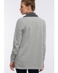 grauer Fleece-Mantel von Dreimaster