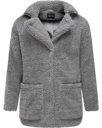 grauer Fleece-Mantel von Sublevel