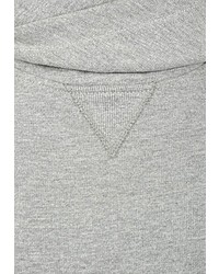 grauer Fleece-Pullover mit einem Kapuze von BLEND