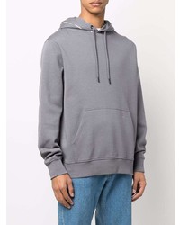 grauer Fleece-Pullover mit einem Kapuze von Calvin Klein Jeans