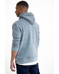 grauer Fleece-Pullover mit einem Kapuze von GARCIA