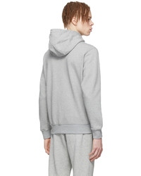 grauer Fleece-Pullover mit einem Kapuze von Nike