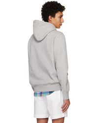 grauer Fleece-Pullover mit einem Kapuze von Polo Ralph Lauren