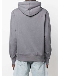 grauer Fleece-Pullover mit einem Kapuze von Calvin Klein Jeans