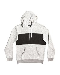 grauer Fleece-Pullover mit einem Kapuze von Quiksilver