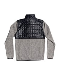 grauer Fleece-Pullover mit einem Reißverschluß von Quiksilver