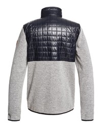 grauer Fleece-Pullover mit einem Reißverschluß von Quiksilver