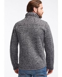 grauer Fleece-Pullover mit einem Reißverschluß von Schmuddelwedda