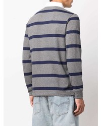 grauer horizontal gestreifter Polo Pullover von Polo Ralph Lauren