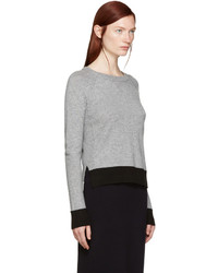 grauer horizontal gestreifter Wollpullover von Rag & Bone