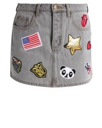 grauer Jeans Minirock von Kengstar