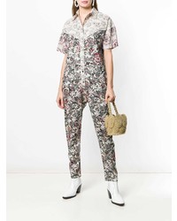 grauer Jumpsuit mit Blumenmuster von Isabel Marant Etoile