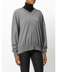 grauer Kaschmirpullover von Jil Sander