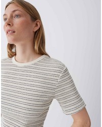 grauer Kurzarmpullover von Opus
