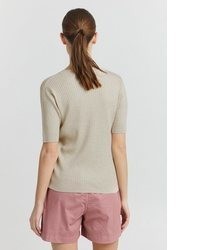 grauer Kurzarmpullover von OXMO