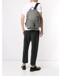 grauer Leder Rucksack von Emporio Armani