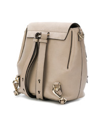 grauer Leder Rucksack von Chloé