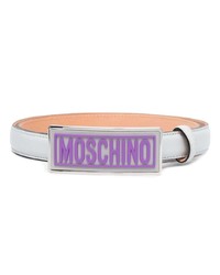 grauer Ledergürtel von Moschino