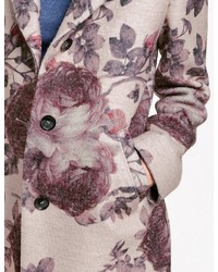 grauer Mantel mit Blumenmuster von Gerry Weber