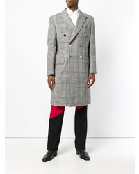 grauer Mantel mit Karomuster von Calvin Klein 205W39nyc