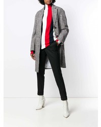 grauer Mantel mit Karomuster von Calvin Klein