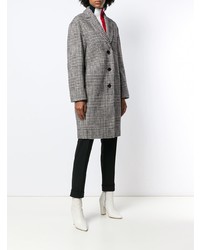 grauer Mantel mit Karomuster von Calvin Klein