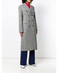 grauer Mantel mit Karomuster von Calvin Klein 205W39nyc