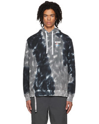 grauer Mit Batikmuster Fleece-Pullover mit einem Kapuze von Nike