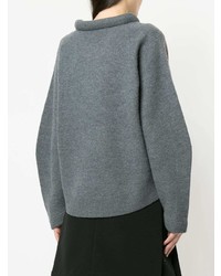 grauer Oversize Pullover von T by Alexander Wang