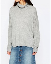 grauer Oversize Pullover von Just Female