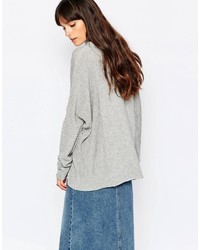 grauer Oversize Pullover von Just Female