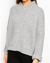 grauer Oversize Pullover von Asos