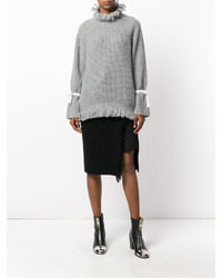 grauer Oversize Pullover von Sacai