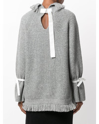 grauer Oversize Pullover von Sacai