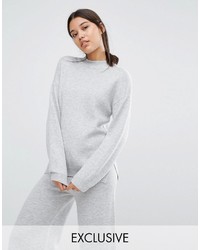 grauer Oversize Pullover