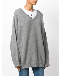 grauer Oversize Pullover von Stella McCartney