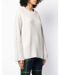 grauer Oversize Pullover von N.Peal