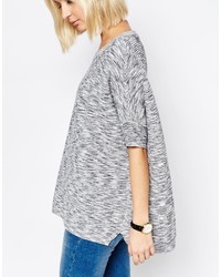 grauer Oversize Pullover