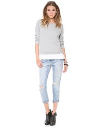 grauer Oversize Pullover von Clu