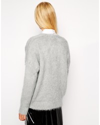 grauer Oversize Pullover