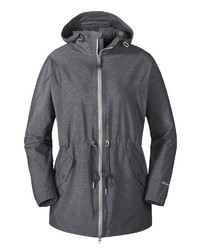 grauer Parka mit einem Schwalbenschwanz von Eddie Bauer