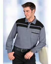 grauer Polo Pullover von CLASSIC BASICS