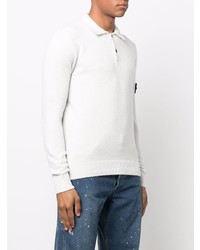 grauer Polo Pullover von Stone Island