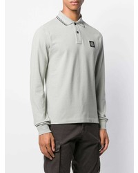 grauer Polo Pullover von Stone Island