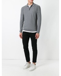 grauer Polo Pullover