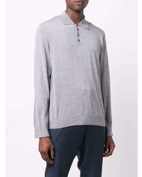 grauer Polo Pullover von Z Zegna