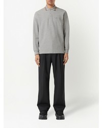 grauer Polo Pullover von Burberry