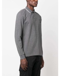 grauer Polo Pullover von Stone Island