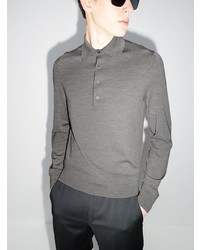 grauer Polo Pullover von Tom Ford